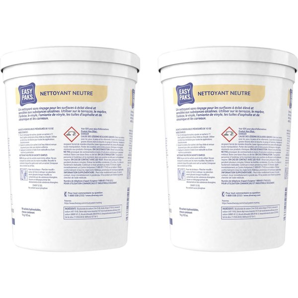 Diversey EasyPaks Neutral Cleaner, 0.50 oz (0.03 lb) Canister, Pine Forest, 2 PK DVO990653CT